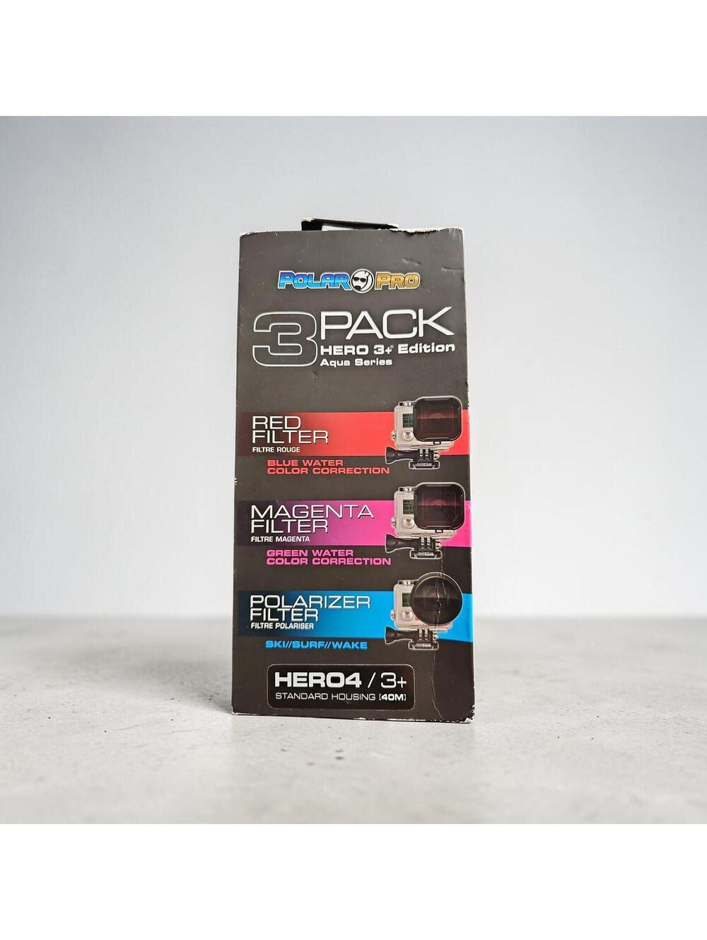 PolarPro Aqua Series 3‑Pack Filters GoPro HERO3+/HERO4 – New, Box Damaged